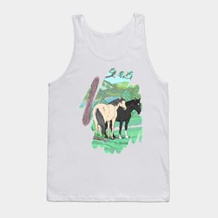 Painted Wild Horses Tank Top